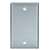 Eaton 93151-BOX1 Blank Wallplate, 4-1/2 in L, 2-3/4 in W, 0.032 in Thick, 1-Gang, Stainless Steel, Box