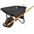 Landscapers Select 34627 Contractor Wheelbarrow, 6 cu-ft Volume, Steel Tray, 1-Wheel, Pneumatic Wheel, 16 in Wheel