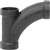 Canplas 104301BC Combination Tee Pipe Wye, 1-1/2 in, Hub, ABS, Black