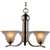 Boston Harbor 1571-3C Chandelier, 120 V, 60 W, 1-Tier, 3-Lamp, A19/CFL Lamp, Metal Fixture