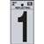 NUMBER HOUSE 1 2IN REFL BLK - Case of 10