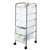 Simple Spaces G005-CH Storage Cart, 13 in OAW, 38-1/4 in OAH, 15-3/8 in OAL, 5-Shelf, White Shelf