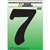 NUMBER HOUSE 7 PLASTIC 6IN BLK - Case of 5