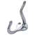 ProSource H62-B072 Coat and Hat Hook, 20 lb, 2-Hook, 1 in Opening, Zinc, Chrome