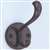 ProSource H-032-10B Coat and Hat Hook, 22 lb, 2-Hook, 1 in Opening, Zinc, Oil-Rubbed Bronze