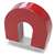 Magnet Source 07279 Horseshoe Magnet, 1 in Dia, 1 in W, Red