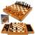 Elegant Inlaid Wood Chess Cabinet