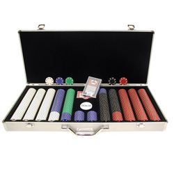 650 Suited Design Poker Chip Set with Aluminum Case