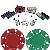 1000 Suited Design Poker Chip Set with Acrylic Chip Trays