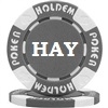 Custom Hot Stamped Gray Suited Hold'em Poker Chips