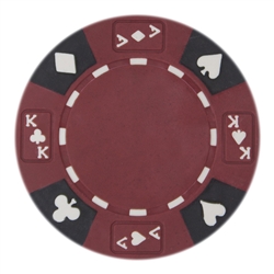 Tri-Color Ace King Suited Poker Chips