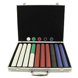 1000 Suited Design Poker Chip Set with Aluminum Case