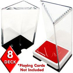 8 Deck Professional Grade Acrylic Discard Holder with Top
