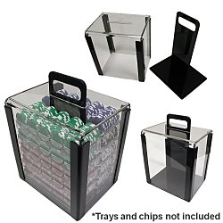 1000 Chip Capacity Clear Acrylic Carrier