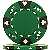 Tri-Color Ace King Suited Poker Chips - Green