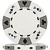 Tri-Color Ace King Suited Poker Chips - White