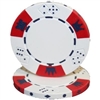 White Tri-Color Triple Crown Poker Chips