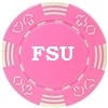 Custom Hot Stamped Pink Royal Suited Poker Chips