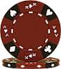 Tri-Color Ace King Suited Poker Chips - Red