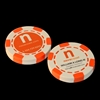 Orange Six Stripe Direct Print Custom Poker Chips