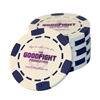 Purple Six Stripe Direct Print Custom Poker Chips