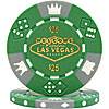 Fabulous Las Vegas Tri-Color Triple Crown Poker Chips - $25