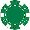 Striped Dice Poker Chips - Green