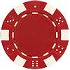 Striped Dice Poker Chips - Red