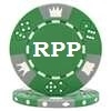 Custom Hot Stamped Green Tri-Color Triple Crown Poker Chips