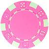 Striped Dice Poker Chips - Pink