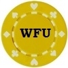 Custom Hot Stamped Yellow Suited Design Poker Chips