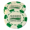 Green Six Stripe Direct Print Custom Poker Chips