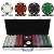 500 Tri Color Ace King Suited Poker Chip Set with Aluminum Case