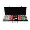 500 Striped Dice Poker Chip Set with Aluminum Case - Customizable