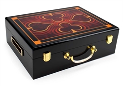 500 Chip Hi-Gloss Wooden Poker Case