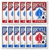 12 Jumbo Index Red/Blue Bicycle Playing Cards