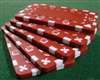 5 Red Rectangular Poker Plaques