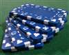 5 Blue Rectangular Poker Plaques