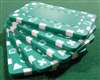 5 Green Rectangular Poker Plaques
