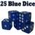 25 Blue Dice - 16 mm