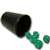 5 Green 16mm Dice with Synthetic Leather Cup