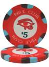 Nile Club Ceramic Poker Chips- $5