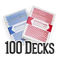 100 Decks of Wide Size, Regular-Index Playing Cards