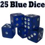 25 Blue Dice - 19 mm