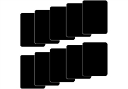 10 Black Poker Size Cut Cards