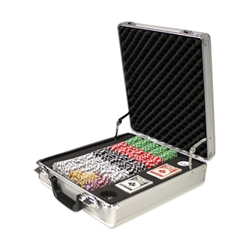 500 2 Stripe Twist Poker Chip Set with Claysmith Case