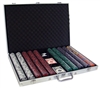 1,000  Ace King Suited Poker Chip Set with Aluminum Case 