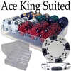 200 Ace King Suited Poker Chip Set with Acrylic Tray