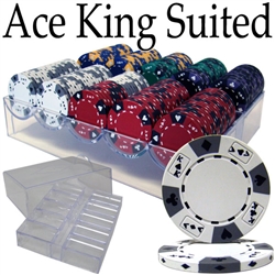 200 Ace King Suited Poker Chip Set with Acrylic Tray