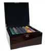 750 Ace King Suited Poker Chip Set with Mahogany Case